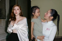 Bảo Thy mặc áo trễ vai khoét sâu, lộ thềm ngực căng tràn
