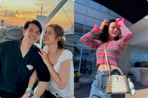 Lệ Quyên khoe túi hiệu dưới nắng chiều