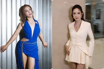 Minh Tuyết quyến khi diện váy cắt xẻ sâu
