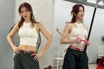 Diệp Lâm Anh tuổi U40 vẫn 'đốt mắt' fan với style áo ngắn cũn
