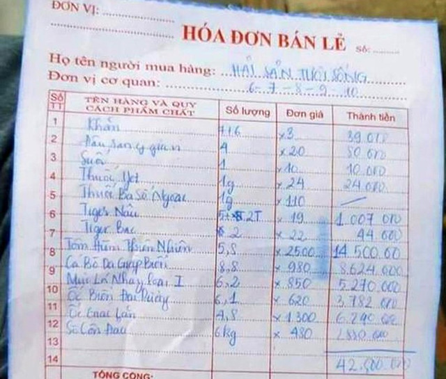 Thông tin mới nhất vụ 22 người ăn hải sản có hoá đơn 42 triệu đồng ở Nha Trang Thong tin moi nhat vu 22 nguoi an hai san co hoa don 42 trieu dong o Nha Trang