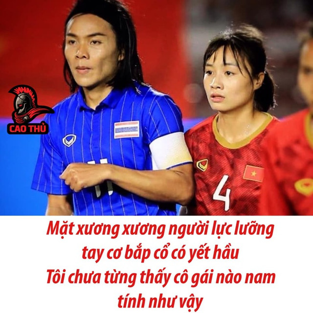 Nữ cầu thủ Thái Lan có yết hầu, cơ tay cuồn cuộn có phải là nam giới? Nu cau thu Thai Lan co yet hau, co tay cuon cuon co phai la nam gioi?