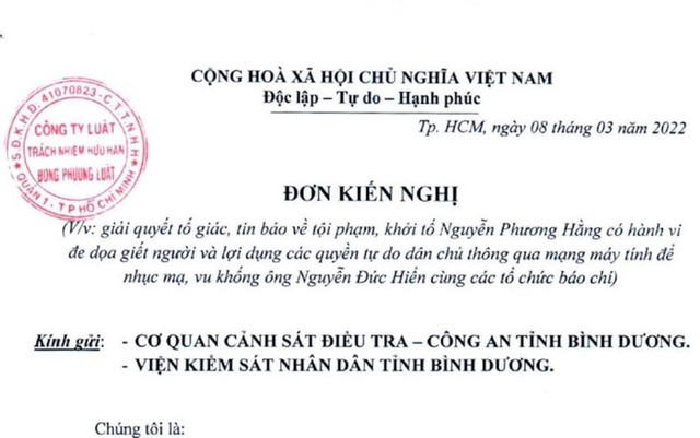 Nhiều cá nhân tiếp tục kiến nghị khởi tố đại gia Nguyễn Phương Hằng Nhieu ca nhan tiep tuc kien nghi khoi to dai gia Nguyen Phuong Hang