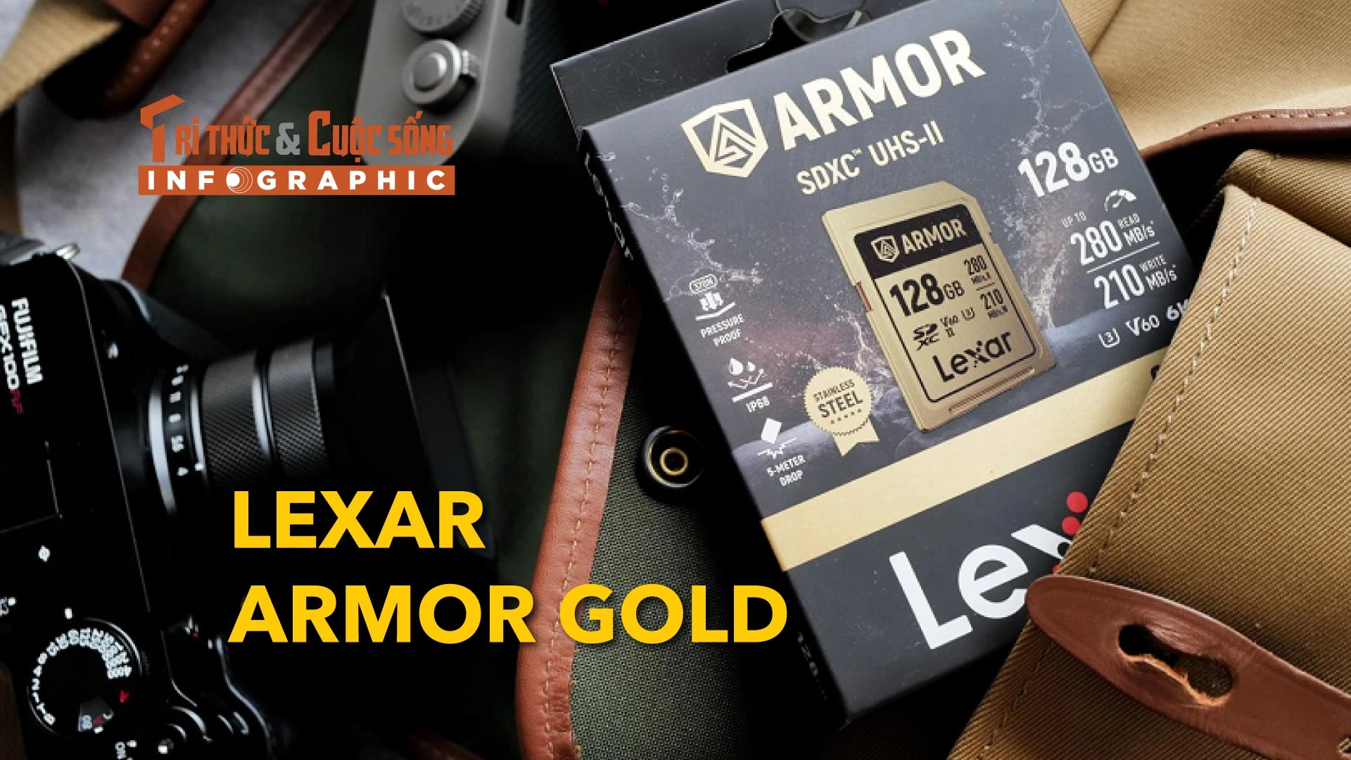 [INFOGRAPHIC] Lexar Armor Gold ,“Xe tăng bọc thép” của làng thẻ SD 