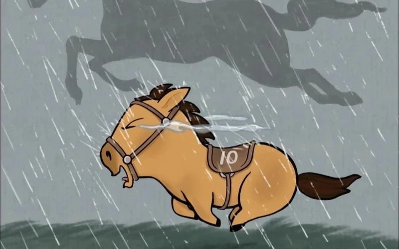 Chú ngựa Mã Tiểu Dã vừa chạy vừa khóc gây sốt mạng