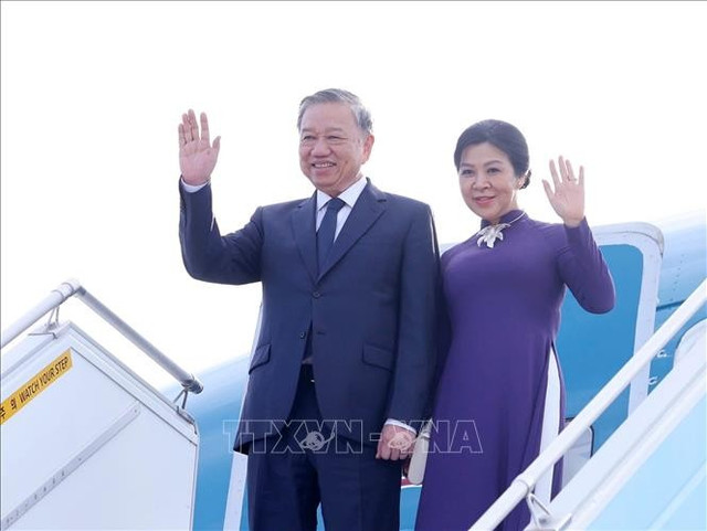Tổng Bí thư Tô Lâm và Phu nhân rời thành phố Busan về nước, kết thúc tốt đẹp chuyến thăm cấp Nhà nước tới Hàn Quốc. Ảnh: Thống Nhất/TTXVN tong-bi-thu-130825.jpg