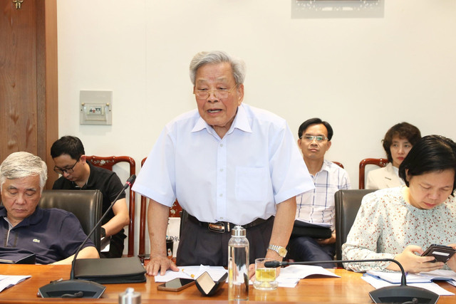 Ông Nguyễn Túc, Chủ nhiệm Hội đồng tư vấn về Văn hóa - Xã hội UBTƯ MTTQ Việt Nam, phát biểu tại Hội nghị. Ảnh: Tiến Đạt. ong-tuc.jpg