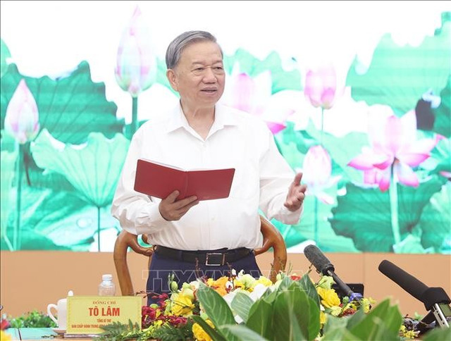 Tổng Bí thư Tô Lâm phát biểu chỉ đạo. Ảnh: Thống Nhất/TTXVN tuyen-giao-2.jpg