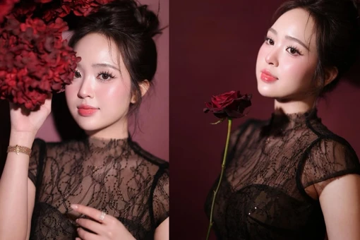 'Lên đồ' đi ăn cưới, Lê Phương Anh chiếm trọn spotlight với nhan sắc đằm thắm