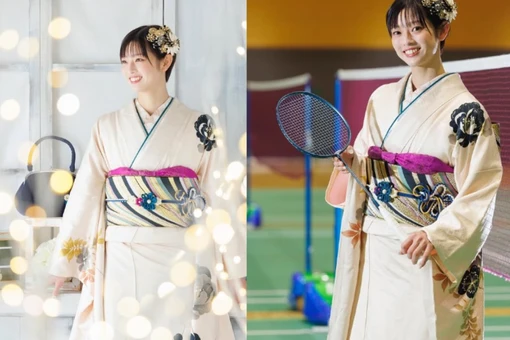'Thiên thần cầu lông' Nhật Bản diện trang phục kimono đốn tim người hâm mộ