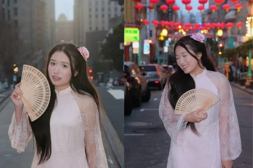 Jenny Huỳnh diện áo dài truyền thống 'chiếm trọn spotlight' trên phố Tây