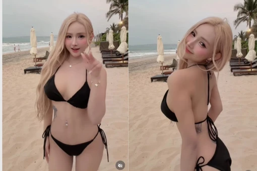 Jenny Yến 'hớp hồn' fan với thiết kế bikini bé xíu