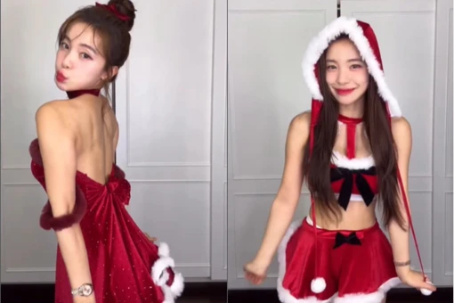 Nữ thần cổ vũ' vòng eo 56 chào Noel với giao diện nóng bỏng