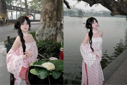 Hot girl Instagram diện áo dài xuống phố khiến ai cũng phải ngoái nhìn