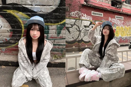 Bạn gái hot girl của cầu thủ Minh Phúc lên đồ dạo phố cực ngầu