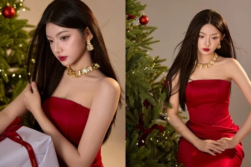 Rũ bỏ hình tượng ngọt ngào, ‘tiên nữ mukbang’ quyến rũ trong bộ ảnh Noel