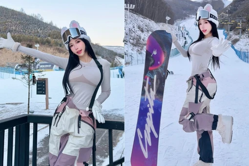 Nữ DJ 18 triệu fan khiến fan xuýt xoa với loạt ảnh trượt tuyết