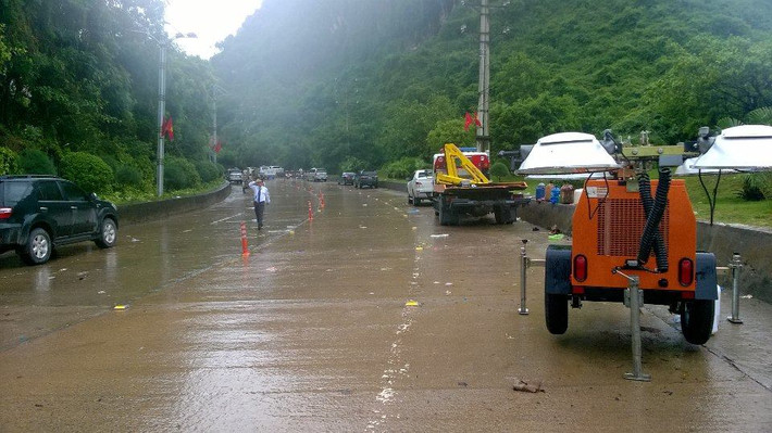 Khu vực này vẫn đang bị phong tỏa để khắc phục sự cố.