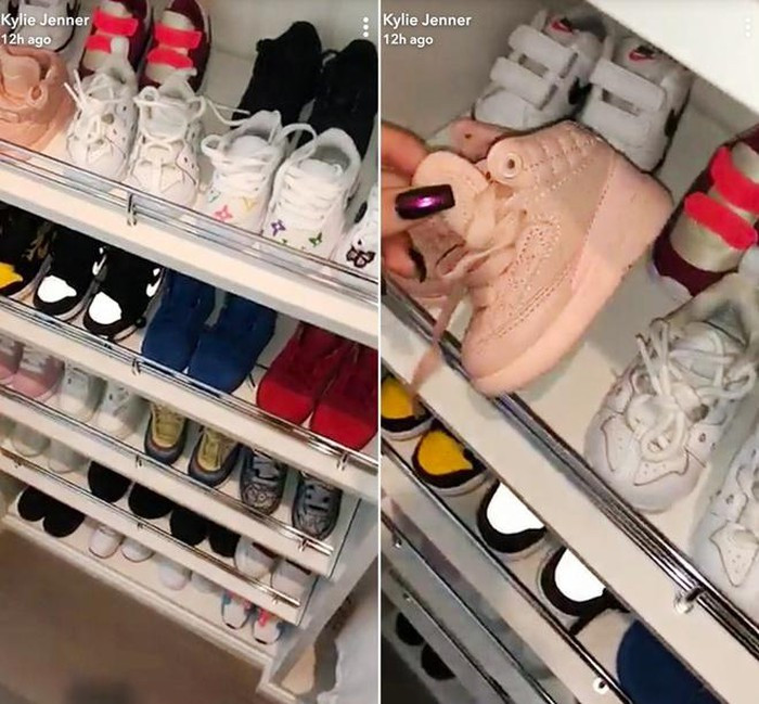 Ước tính tủ giày của con gái Kylie Jenner có giá trị khoảng 22.000 USD, trong đó những mẫu giày của Giuseppe Zanotti được bán với giá 1.000 USD.
