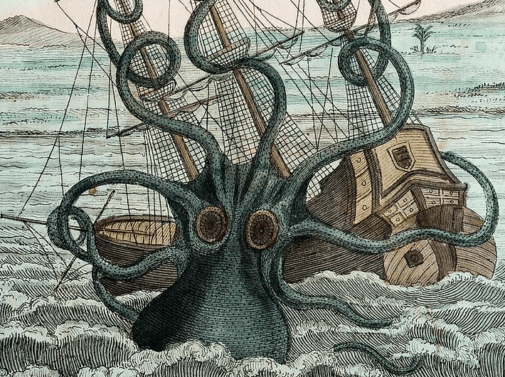 Giống như Charybdis, Kraken gây ra nhiều vụ đắm tàu thuyền khiến không ít người thiệt mạng. Những câu chuyện về thủy quái này khiến những người đi biển sợ hãi.