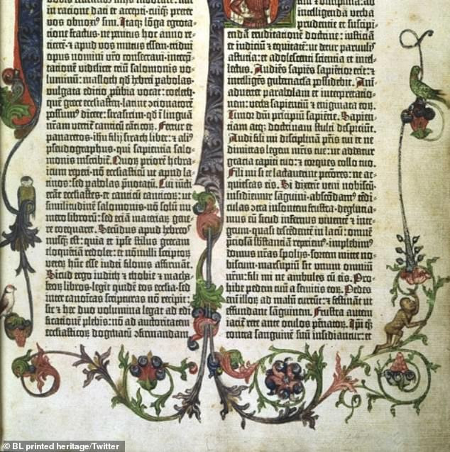 Thư viện Anh nằm ở thủ đô London có lưu giữ một bản kinh thánh Gutenberg được in năm 1455. Đây là một trong những cuốn sách cổ nhất thế giới.