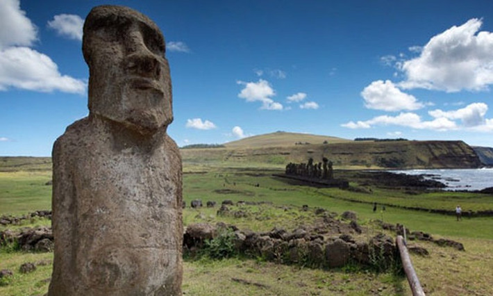 Điểm giống nhau giữa các bức tượng Moai là chúng đều có khuôn mặt dài, hai mắt lõm sâu, lông mày rậm, miệng nhô, tai dài, sống mũi cao gồ, mặt hướng ra biển hoặc hướng về phía mặt trời.