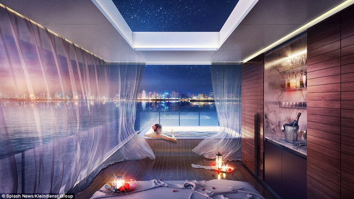 Theo Kleindienst Group, tầng một của biệt thự Floating Seahorse sẽ nằm hoàn toàn dưới nước sâu khoảng 4m. Nó gồm có nhà bếp, phòng ăn, phòng khách và nhà tắm. Tầng hai nổi trên mặt nước cũng có phòng ngủ và phòng tắm. Tầng ba là nơi để chủ nhà có thể nghỉ ngơi, thư giãn và nhìn ngắm đại dương.