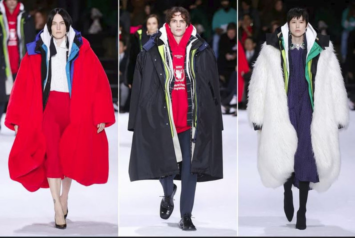 Trên sàn diễn hồi đầu năm nay, Balenciaga cho ra đời một bộ sưu tập áo khoác ngoại cỡ với thiết kế hệt như layer 100 chiếc áo khác nhau.