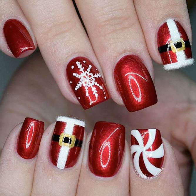 Nhìn bộ nail đáng yêu này, bạn đã cảm nhận được không khí Giáng sinh về chưa?