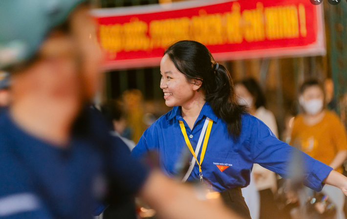 Niềm vui của các tình nguyện viên khi được tham gia sự kiện lớn của quê hương Hải Hậu.