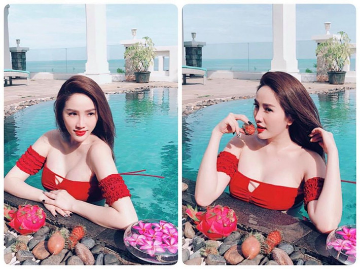 Trước khi kết hôn, nữ ca sĩ ăn mặc gợi cảm và nữ tính vô cùng.