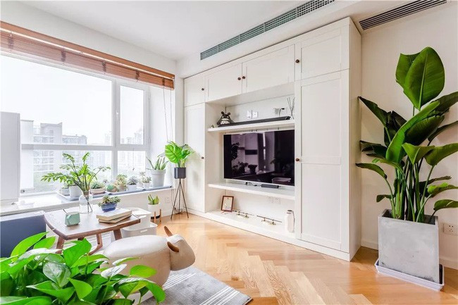 Từ bộ ghế sofa cho đến bàn ghế ăn và tủ kệ lưu trữ đều vừa vặn với không gian sinh hoạt.