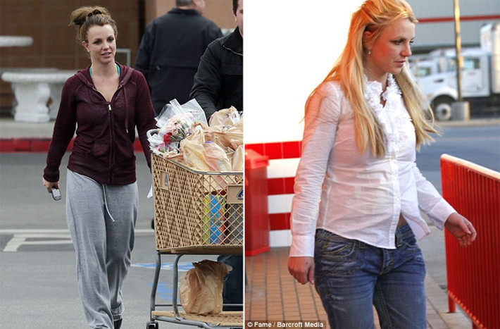 Hình ảnh ngoài đời của Britney và lúc cô trên sân khấu hay dự sự kiện khác nhau một trời một vực về phong cách và sự chỉn chu.