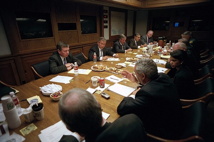 Được biết, PEOC từng là nơi Tổng thống Mỹ George W. Bush (ảnh) họp bàn với các quan chức để đưa ra những sách lược mang tính quyết định với an ninh nước Mỹ hồi năm 2001. Ảnh: IT.