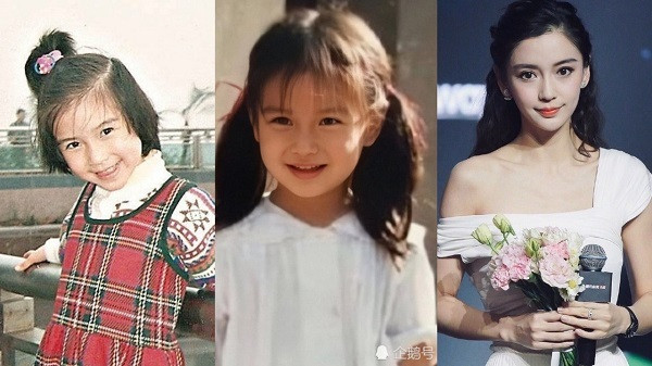Hình ảnh quá khứ của mỹ nhân Hoa ngữ Angela Baby được tìm ra cũng gây xôn xao một thời gian. Cô từng bị vướng vào nhiều lùm xùm vì bị nghi ngờ phẫu thuật thẩm mỹ để có được nhan sắc đỉnh cao như hiện tại. Tuy nhiên bã xã của Huỳnh Hiểu Minh chưa từng lên tiếng đính chính. Qua những hình ảnh này, có thể thấy từ bé cô đã sở hữu đôi mắt to tròn, sống mũi cao thanh thoát không khác nhiều so với hiện tại.