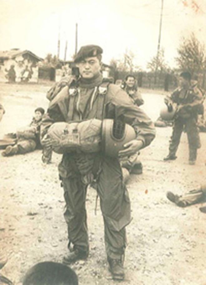 Tổng thống Moon Jae In trong thời gian thực hiện nghĩa vụ quân sự.
