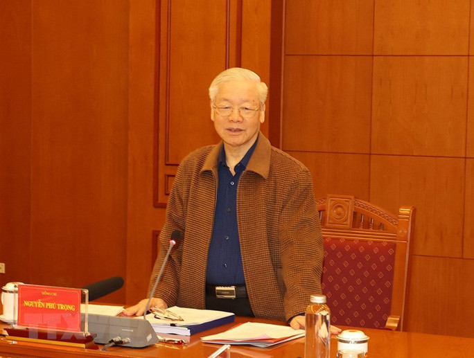 Tổng Bí thư yêu cầu: Ban chỉ đạo Trung ương về phòng, chống tham nhũng, tiêu cực là cơ quan phòng, chống tham nhũng, tiêu cực, thì các thành viên phải thật sự gương mẫu, thật sự là “thanh kiếm và lá chắn”. Kiếm phải sắc, lá chắn phải vững nhưng cái tâm phải trong sáng, đức phải tốt. Ban chỉ đạo phải mẫu mực, công tâm, khách quan, trong sáng, vô tư, nắm luật pháp nhưng xử lý có tình có nghĩa.(Ảnh: TTXVN).