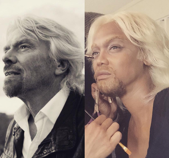 Tyra Banks hóa trang thành Sir Richard Branson để đi tiệc Halloween 2015 (Ảnh: Instagram).