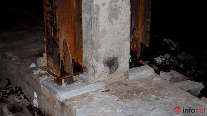 Vị trí xảy ra sụt lún tại cầu vượt Nguyễn Hữu Cảnh là tại một cây cột phía sát đường dẫn lên cầu Sài Gòn. Để tạm thời khắc phục cơ quan chức năng đã cho hàn hai thanh xà thép. Việc gắn hàn 2 thanh xà thép này dường như có tác dụng "đỡ thay" cho cây cột bị lún.