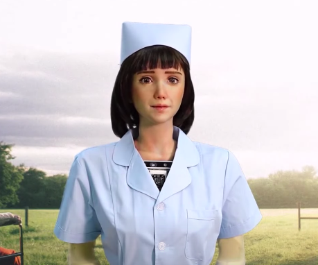 Trong số này, tại hội nghị toàn cầu "AI for Good" ở Geneva (Thụy Sĩ) diễn ra vào tháng 7/2023, robot y tế mặc đồng phục y tá màu xanh có tên Grace do công ty SingularityNET sản xuất đã đưa ra dự đoán đầy hứa hẹn về tương lai.
