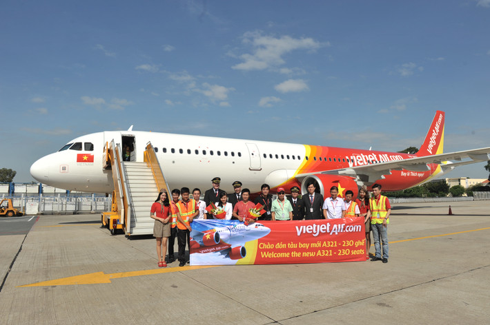 Chiếc máy bay A321 của Vietjet là chiếc thứ 10 của đơn hàng mua và thuê 100 tàu bay giữa Airbus và Vietjet.