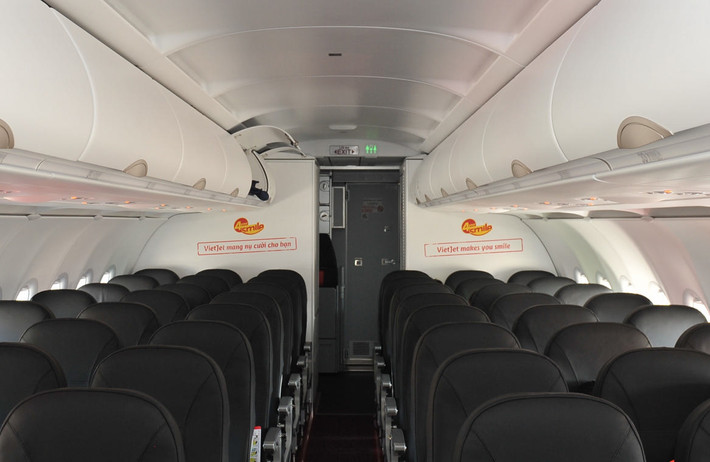 Nội thất sang trọng và tiện nghi bên trong máy bay mới của Vietjet.