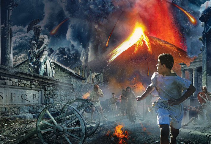 Cụ thể, Pompeii với dân số hơn 2.000 người nằm dưới chân núi lửa Vesuvius.