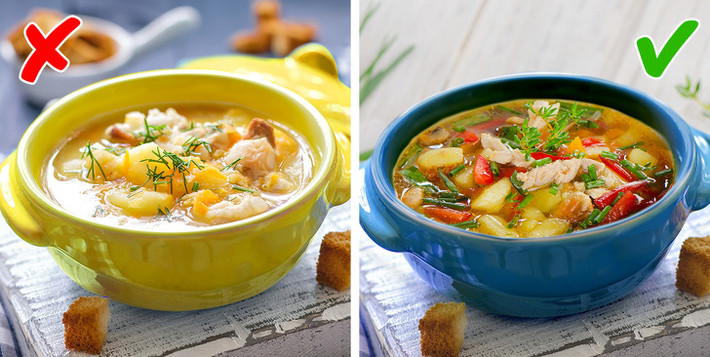 Chọn màu đĩa đựng thức ăn tương phản với thực phẩm có thể làm giảm sự thèm ăn của bạn.