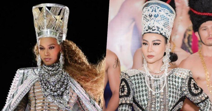 Phong cách quyền lực và sexy của Thu Minh ảnh hưởng khá nặng từ tạo hình của ngôi sao ca nhạc Beyonce.