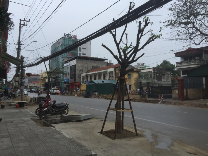 Thậm chí dù ngay sát lòng đường nhưng không có thiết bị cảnh báo tiềm ẩn nguy cơ tai nạn giao thông.