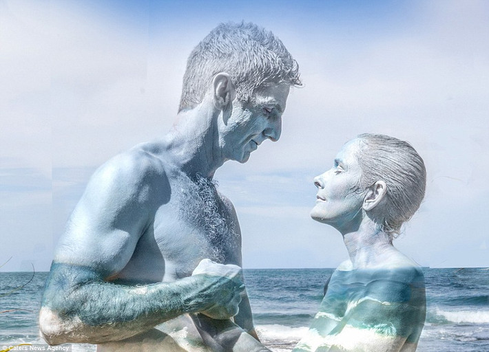 Những tác phẩm body art này đã vẽ tại nhiều địa điểm trên toàn thế giới, mỗi bức ảnh, mỗi tác phẩm là một cặp vợ chồng khác biệt. (Nguồn Dailymail)