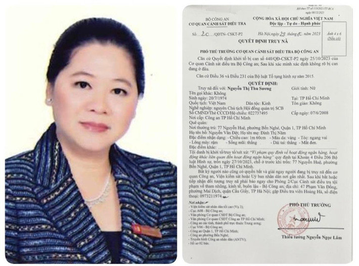 Nguyễn Thị Thu Sương, cựu Chủ tịch HĐQT Ngân hàng SCB, từ ngày 25/7/2012 - 30/7/2013 đã ký hợp thức 79 khoản vay, gây thiệt hại cho Ngân hàng SCB số tiền hơn 6.989 tỷ đồng.