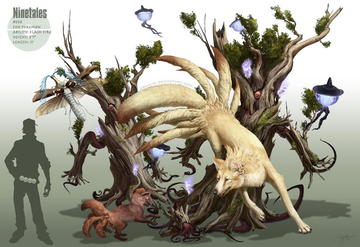 Pokemon Ninetales hay còn gọi là Pokemon cáo chín đuôi, là một trong những pokemon thông minh và mưu mẹo nhất, nghe nói nó có thể hiểu tiếng người. Mỗi chiếc đuôi của Ninetales ẩn chứa sức mạnh thần bí riêng của nó và chín chiếc đuôi tuyệt đẹp chứa đầy năng lượng siêu nhiên kỳ lạ giúp Ninetales sống được đến 1000 năm. Pokemon cáo chín đuôi có thể phát ra một ánh sáng đầy sát khí từ đôi mắt đỏ để hoàn toàn nắm quyền kiểm soát tâm trí đối phương.