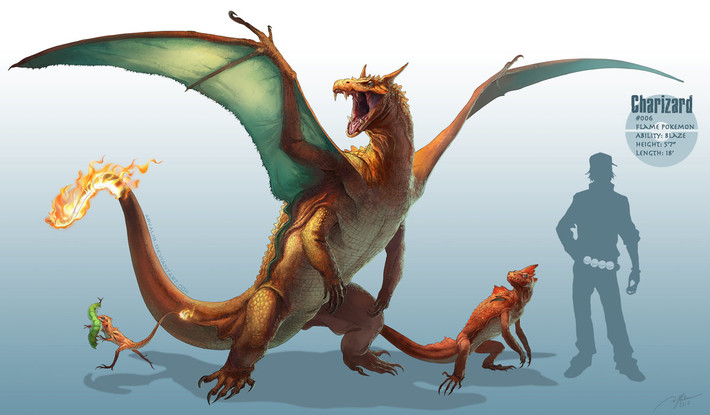 Pokemon Charizard là một Pokemon đầy sức mạnh và rất toàn diện.Với bản tính hung hăng Pokemon Charizard thường bay lượn khắp nơi để tìm kiếm đối thủ. Lửa của nó có thể làm nóng chảy đá và tàn phá những khu vực mà nó xuất hiện. Là một pokemon có bản tính ngạo nghễ và đàn anh, nó không bao giờ phun lửa vào những đối thủ mà nó cho là yếu hơn. Charizard đặc biệt thích những đối thủ xứng tầm với nó.